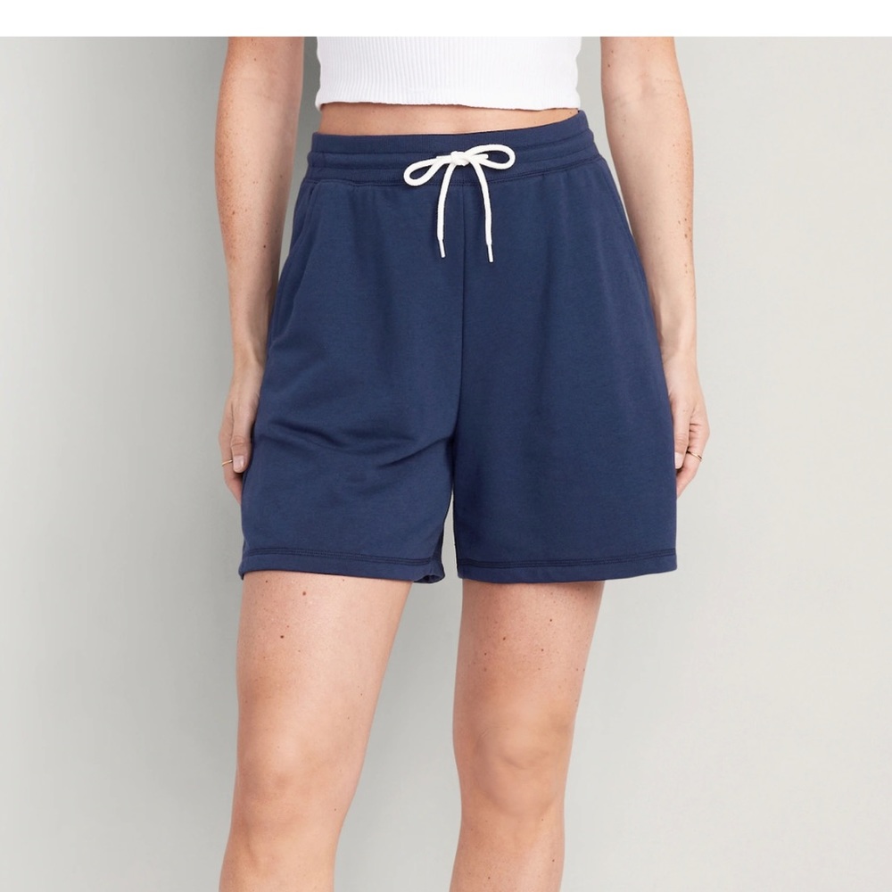 High waisted sweat shorts